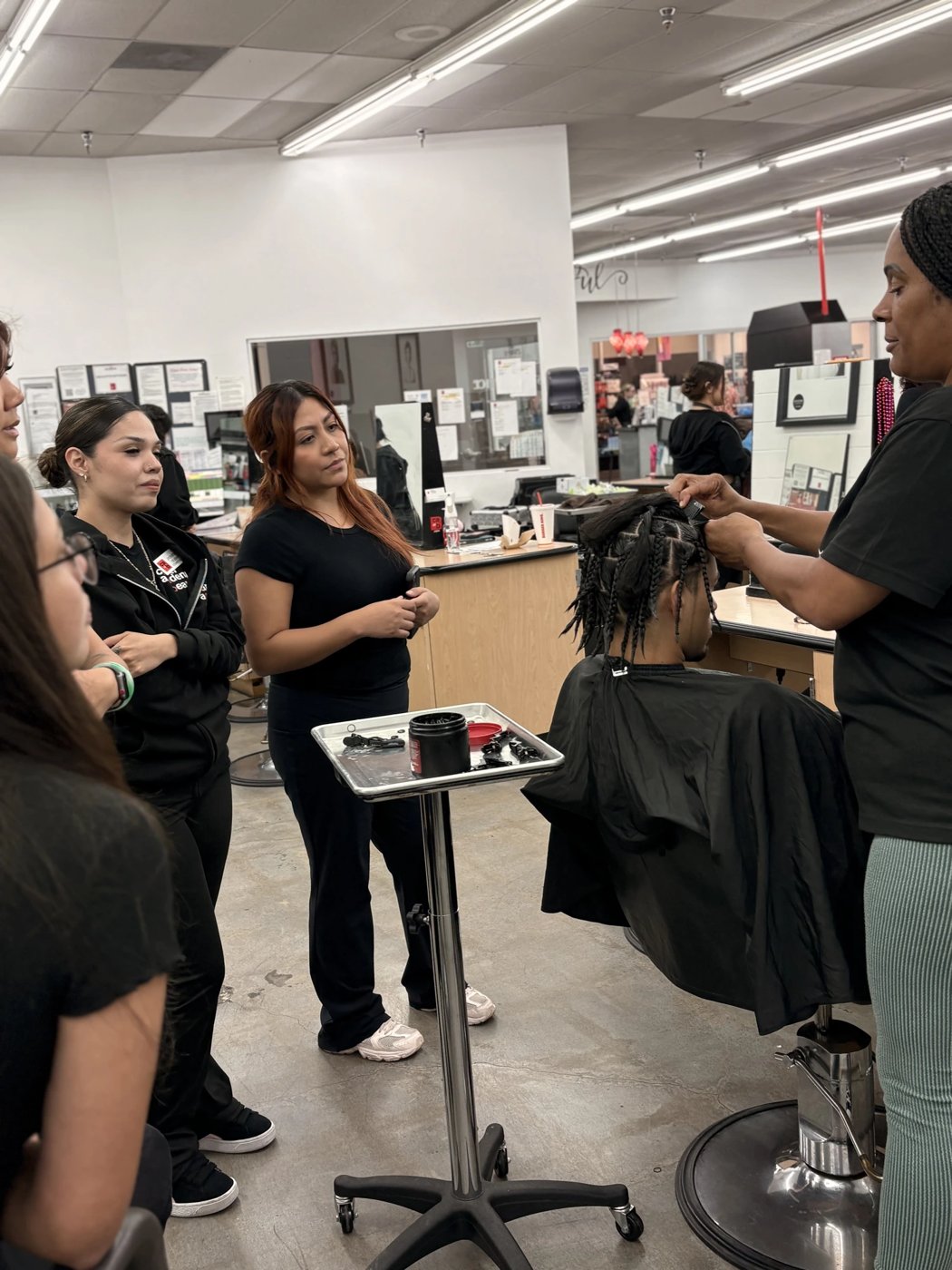 Hands-on salon class